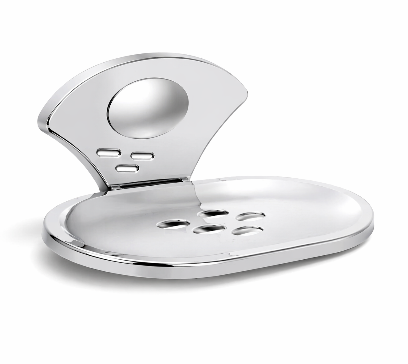 Wall mounted soap dish holder stainless steel platinum finish bathroom soap stand